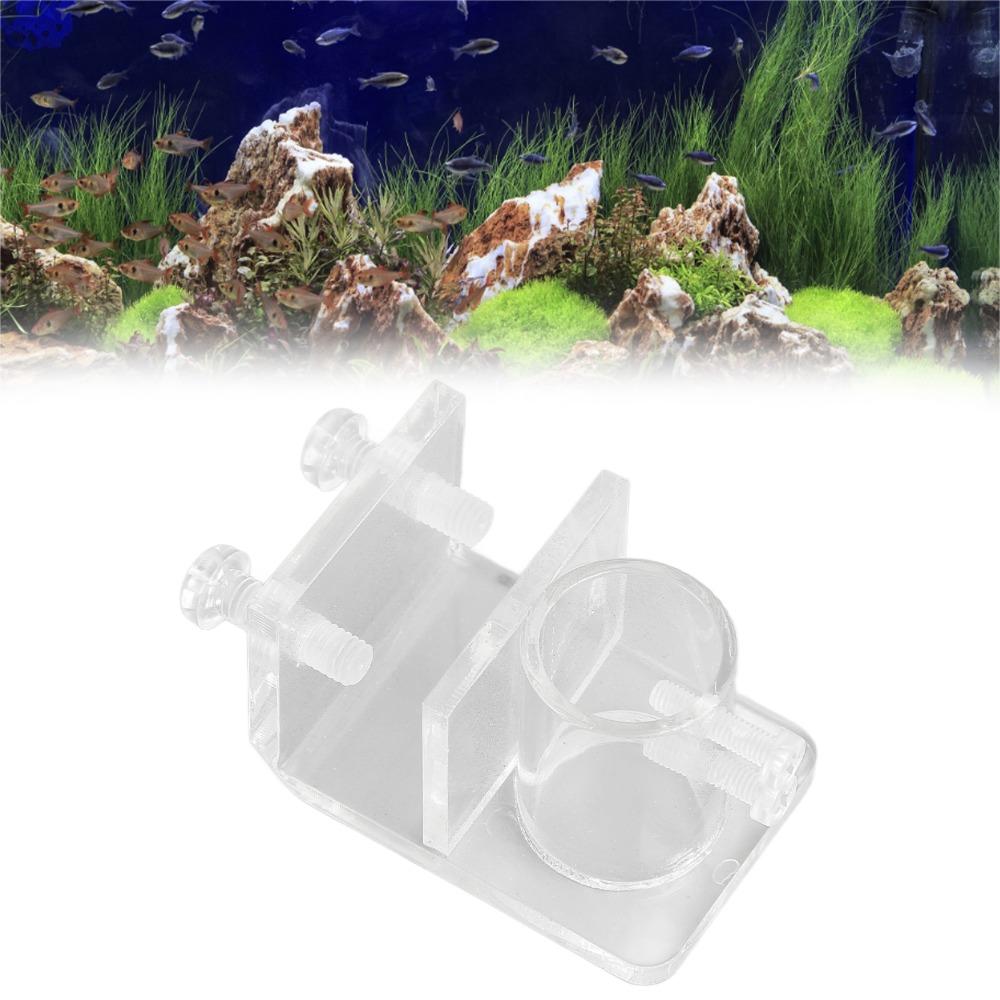 Transparent Acrylic Aquarium Pipe Clip Single Hole Fish Tank Pipe Clip  Fish Tank