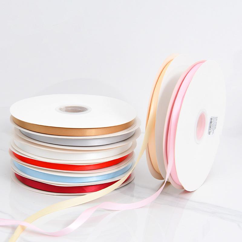 1cm Ribbon Material Polyester Ribbon Ribbon Handmade Braided Hair Ornaments Single-sided Double-sided Thin Ribbon Tie Hair Rope Flowers Ribbon