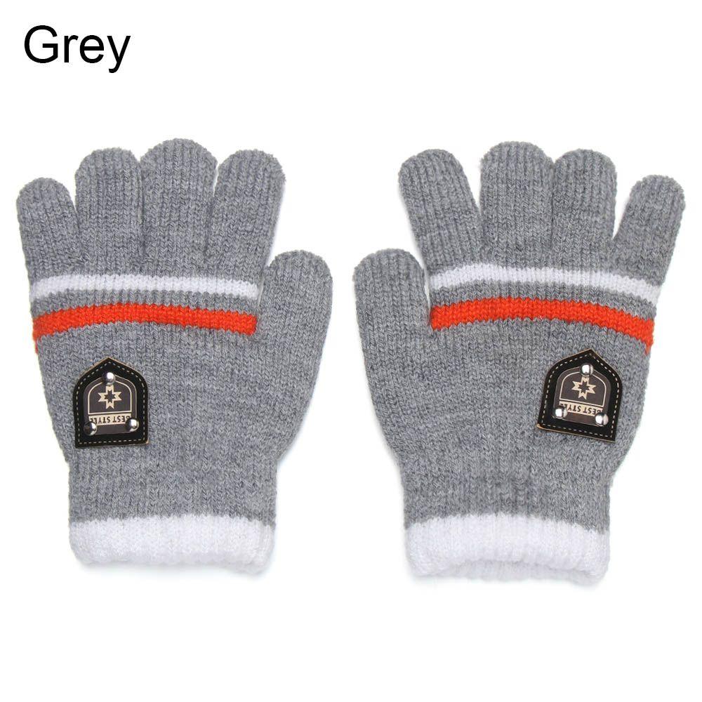 Outdoor Keep Warm Warm Thick Soft Boys Girls Kids Gloves Full Finger Knitted Gloves Mittens