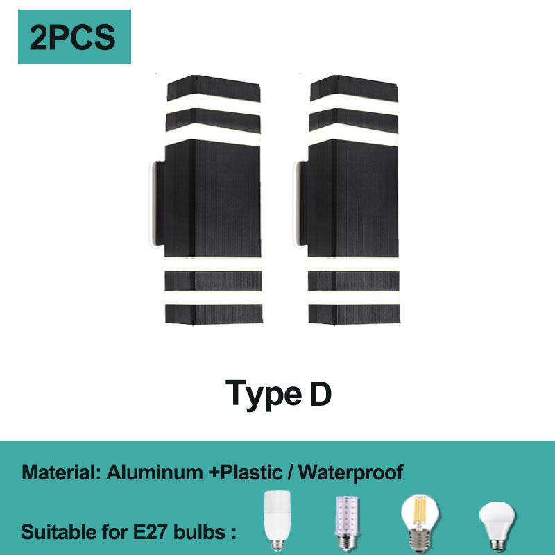 Водонепроницаемые настенные светильники E27 с двойной головкой, светодиодные настенные светильники для современного домашнего интерьера, гостиной, лестницы, наружного декора