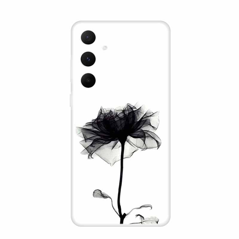 Цветной Цветочный Чехол для Телефона для Samsung A05 A15 Прозрачный Мягкий Чехол Силиконовый TPU Чехол для Samsung Galaxy A25 A35 A55 Защитный Funda