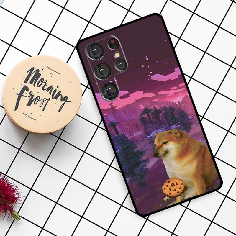 Смешной чехол с собакой Доге для Samsung Galaxy S24 FE S20 FE S21 S22 S23 S24 S25 Ultra S9 S10 S25 Plus