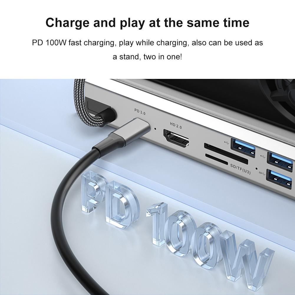 Док-консоль Хаб HDMI-совместимый USB C Док-станция Gigabit Ethernet 1000 Мбит/с Type C USB 3.0 2.0 PD 100 Вт RJ45 для Steam Deck