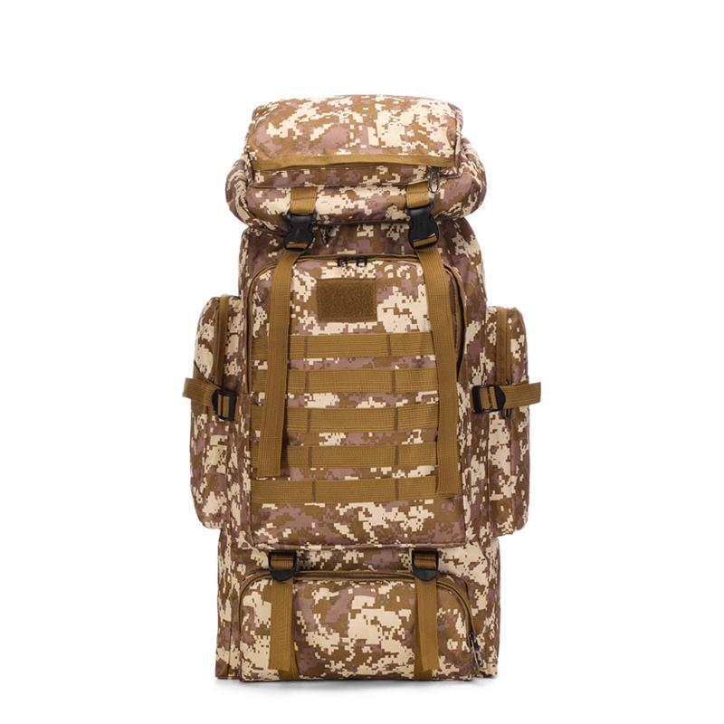 80L Waterproof Camo Hiking & Tactical Backpack for Mountaineering & Outdoor Sports