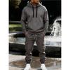 Mens Fleece Hoodie Tracksuit Set Casual Winter Jogging Suit