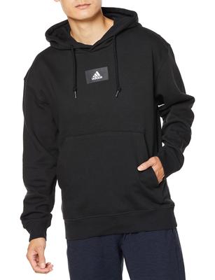 Adidas Sweat Essentials FeelVivid Хлопковое флисовое худи с приспущенными плечами TT585 Черный M Мужское (НК2829)