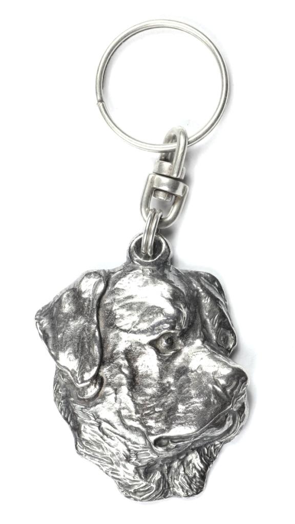 Rottweiler, Rott, Rottie I – Silver-plated pendant with a dog in a decorative box, handbag decoration | Art-Dog