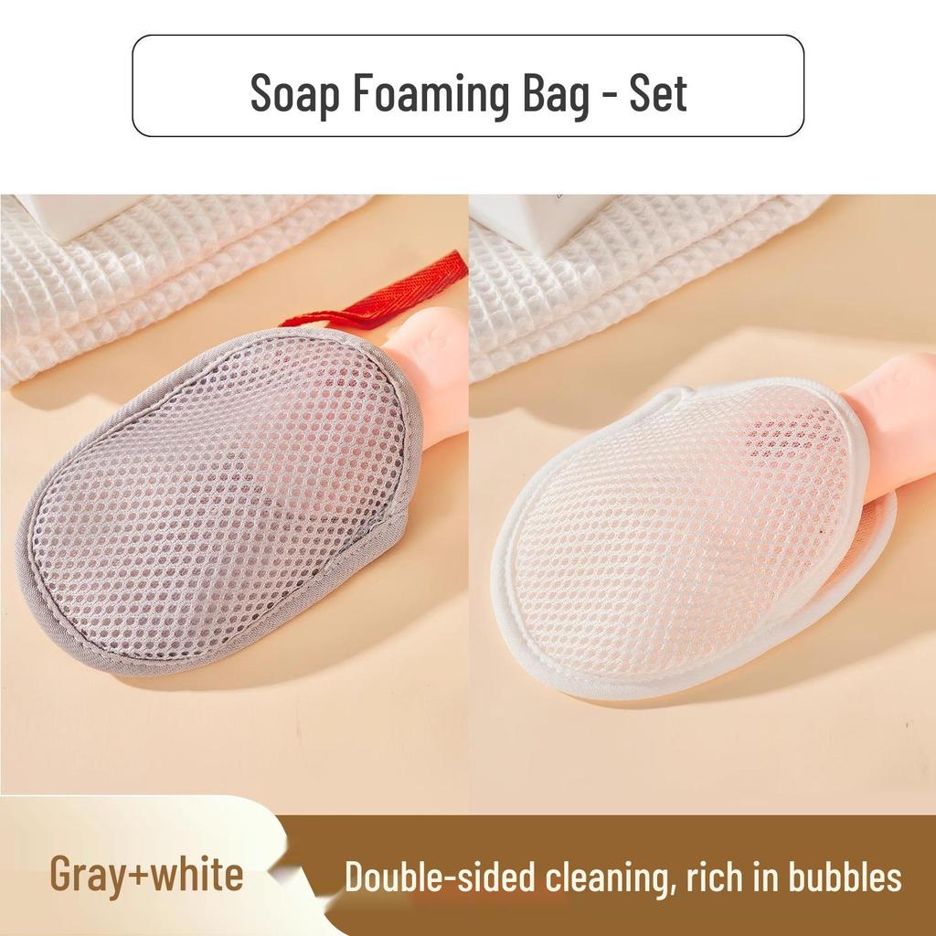 Double-Sided Foaming Mesh Bag for Soap - Bath & Face Scrubber