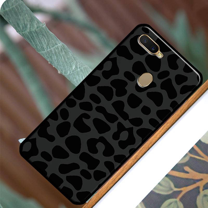 Leopard Print Black Cheetah Pattern Cover For OPPO A52 A72 A54 A74 A94 A1K A15 A83 A91 A5 A9 A31 A53 A53S A3S A5S Phone Case