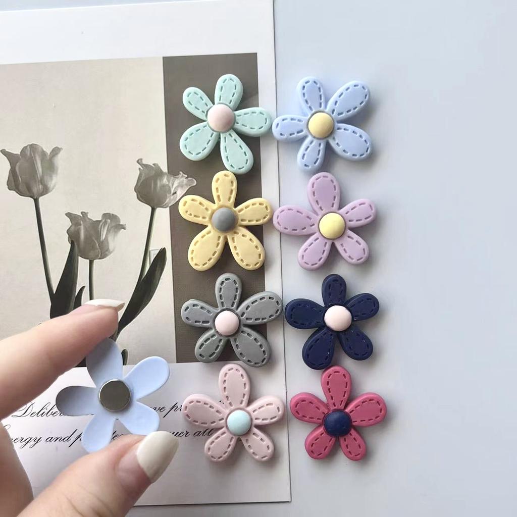 8 шт. Магнит на холодильник из смолы с пятью лепестками и цветком, украшение в виде маленького цветка, сообщение
