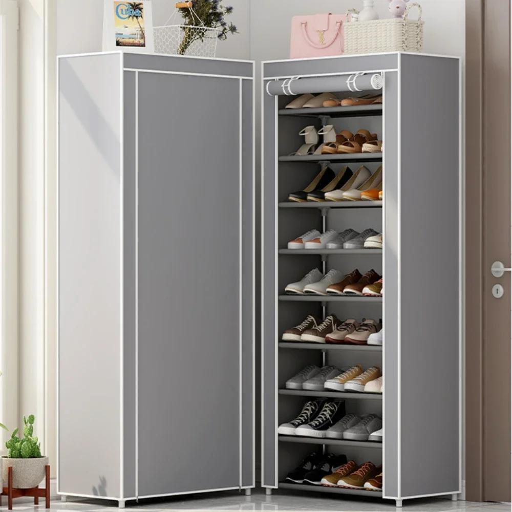 Multi Layer Shoe Cabinet Dustproof Waterproof Oxford Fabric Shoes Racks Nail Free Assembly Thickened Partition Fabric Lockers