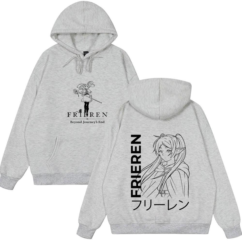 Anime Frieren: Beyond Journey's End Hoodies Women Clothing Fashion Harajuku Tops Couple Style Wears Winter Fleeece Clothes