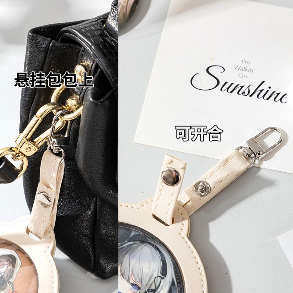 Badge Display Badge Storage Bag PU Single Badge Itabag Creative Transparent Round Bag Gift