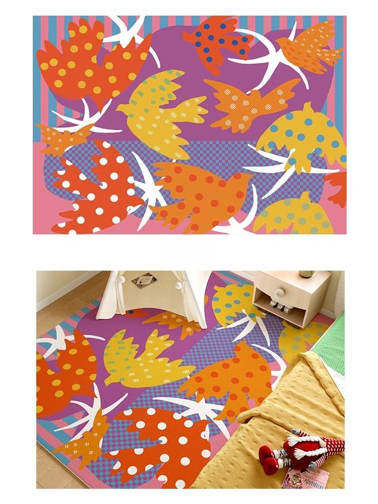 Dopamine Color Carpets for Living Room Fluffy Soft Lounge Floor Mat Large Area Bedroom Decor Carpet Thickend Plush Cloakroom Rug