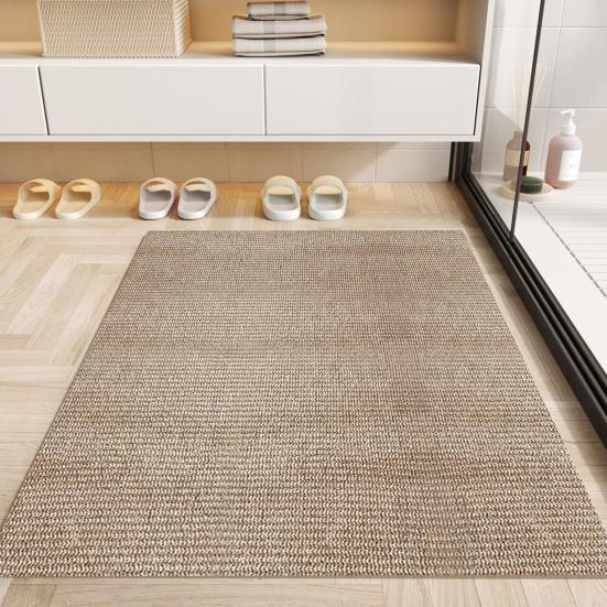 yangyizhi Entrance Rug, Solid Color Anti-Slip Absorbent Washable Door Mat for Bathroom Living Room Kitchen