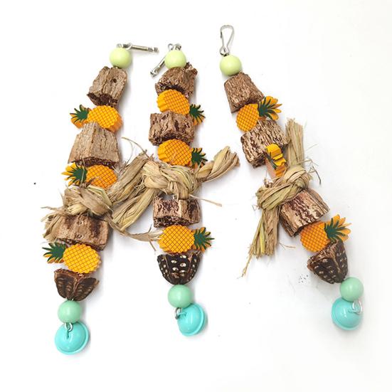 Hanging Bite Resistant Scratch-proof Anti-fade Anti-broken with Bell Star Fruit Pineapple Parrot Toy
