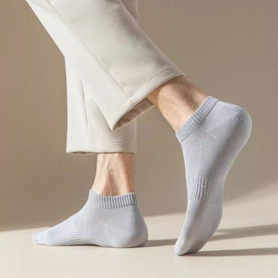 Носки-невидимки для мужчин, повседневные короткие носки до щиколотки, дышащие, впитывающие пот хлопковые носки-лодочки для весны и лета