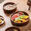 Walnut Snack Bowl Solid Wood Wooden Serving Tray Vintage Fruit Bowl  Home Kitchen Utensils