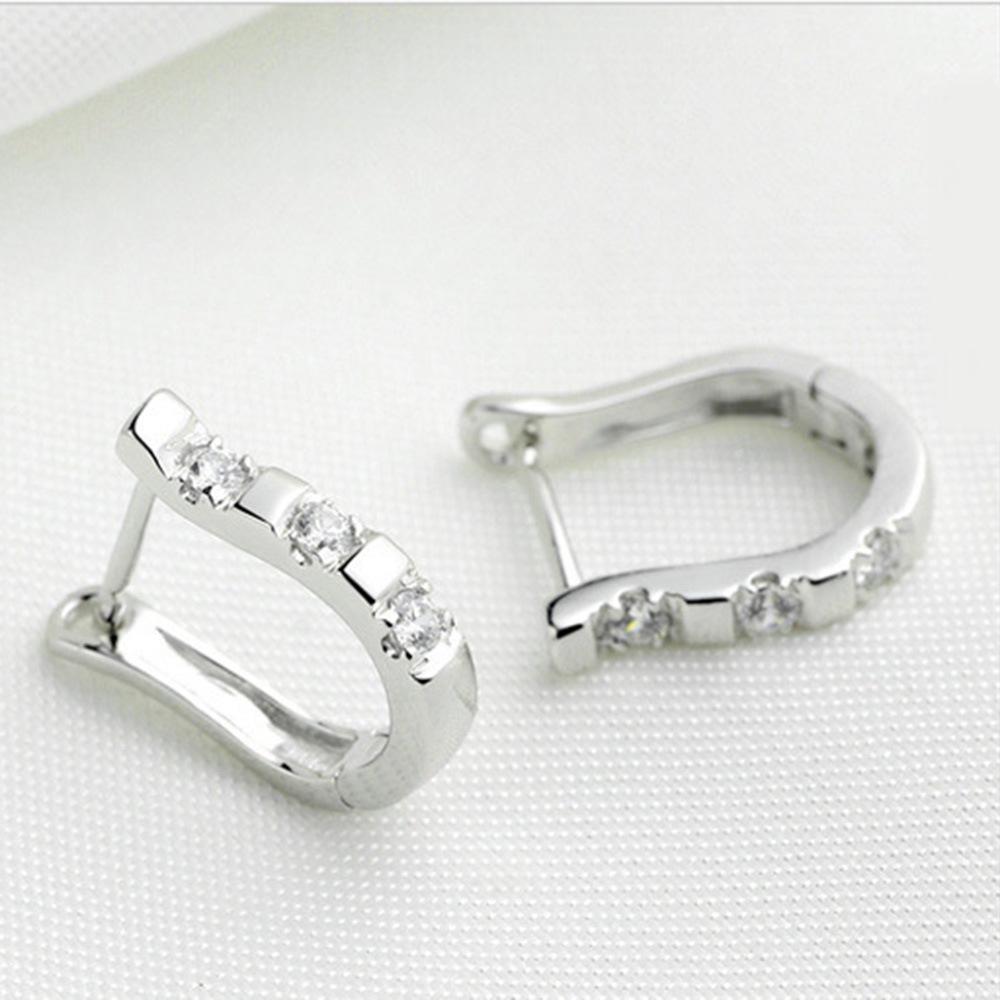 Посеребренные серьги-пусеты и клипсы в гонконгском стиле для женщин