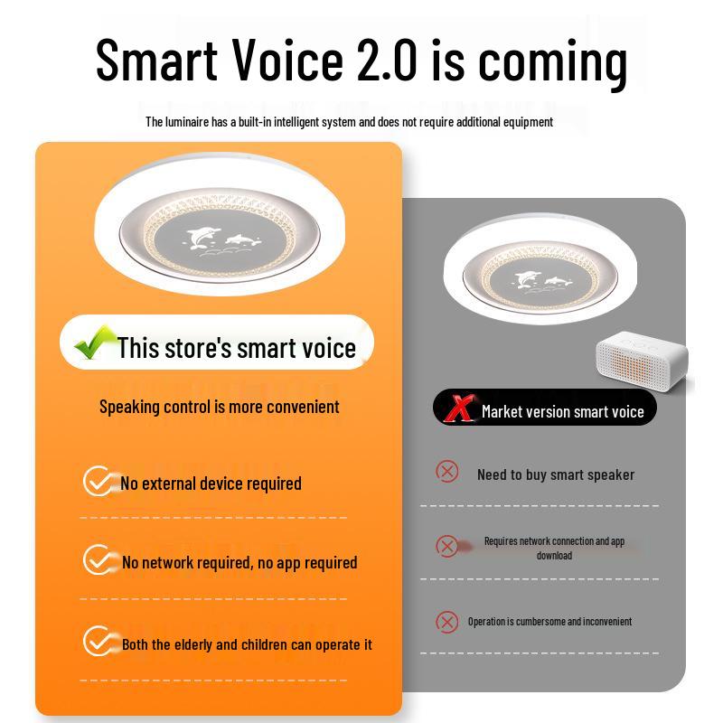 Умный современный кремовый круглый потолочный светильник для главной спальни - Модный и простой.