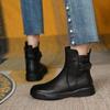 Retro Boots for Women Autumn Winter Women's Shoes Leather Casual Flat Ankle Boots Female Platform Short Boots