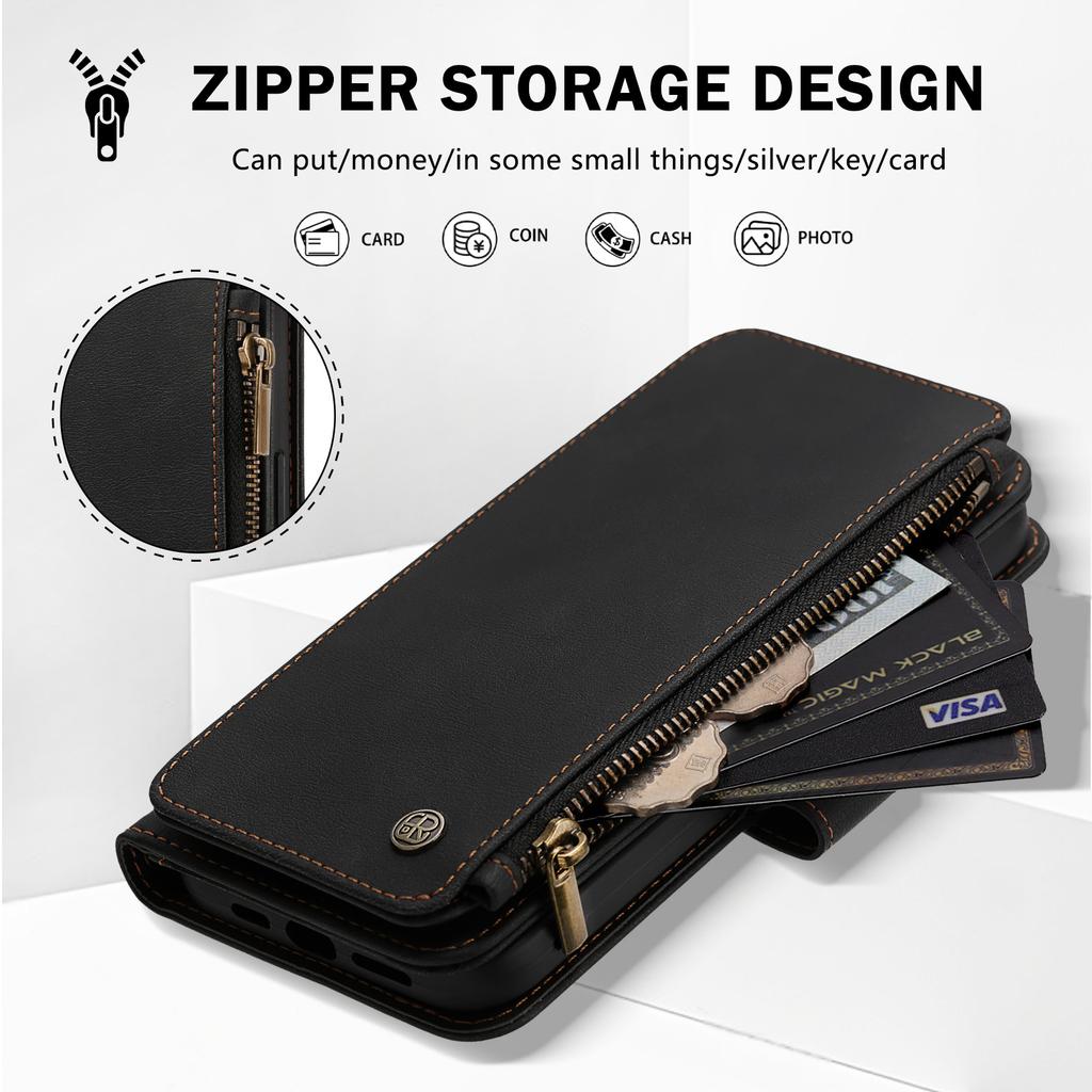 Wallet Case For Cubot Max 5 A10 P50 A20 A30 A40 P90 X100 Note 40 60 Cover Zipper Crossbody & Clutch, 9 Card Slots