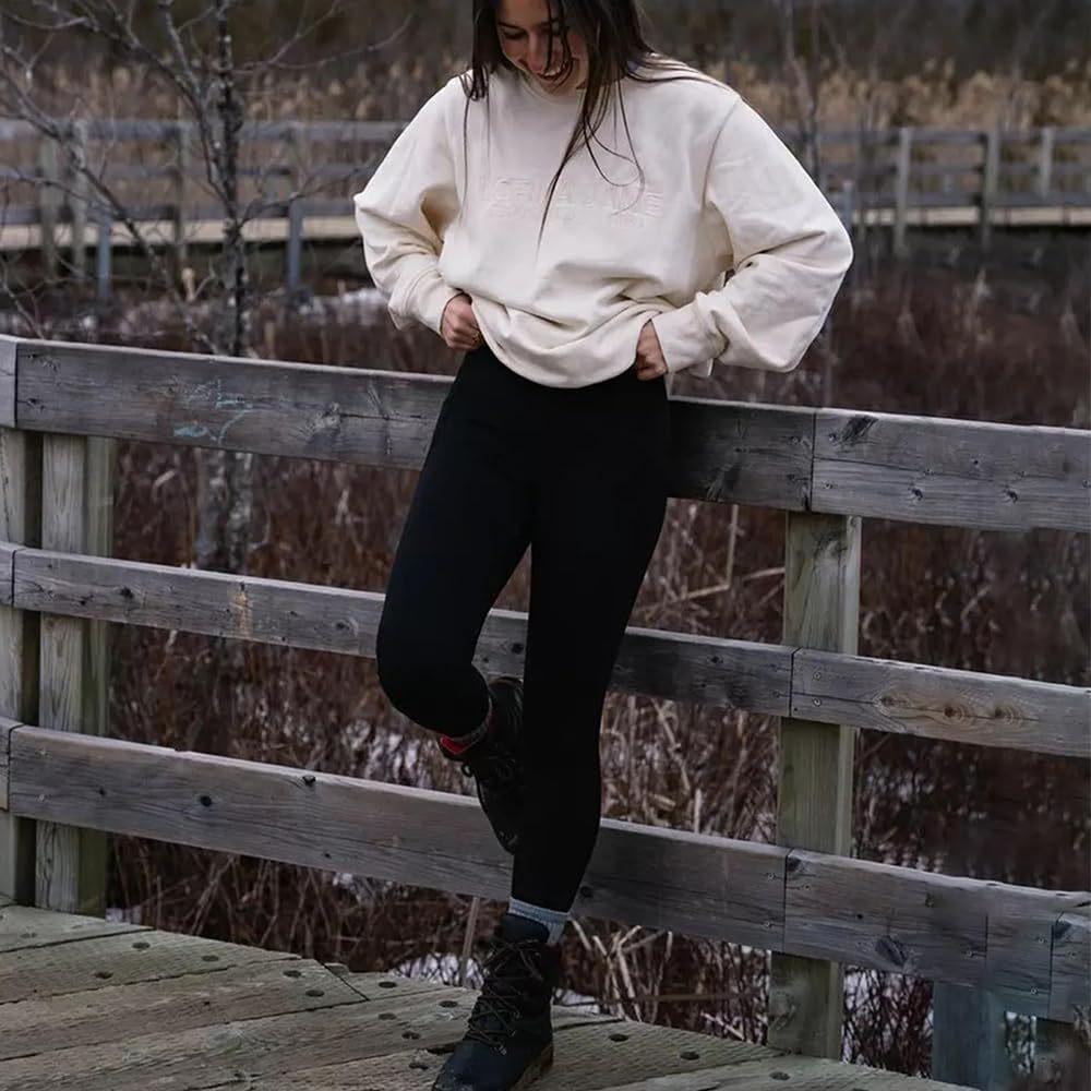 Европейские и американские леггинсы с высокой талией на флисовой подкладке из овечьей шерсти для женщин - Теплые, эластичные, облегающие брюки для осени/зимы.