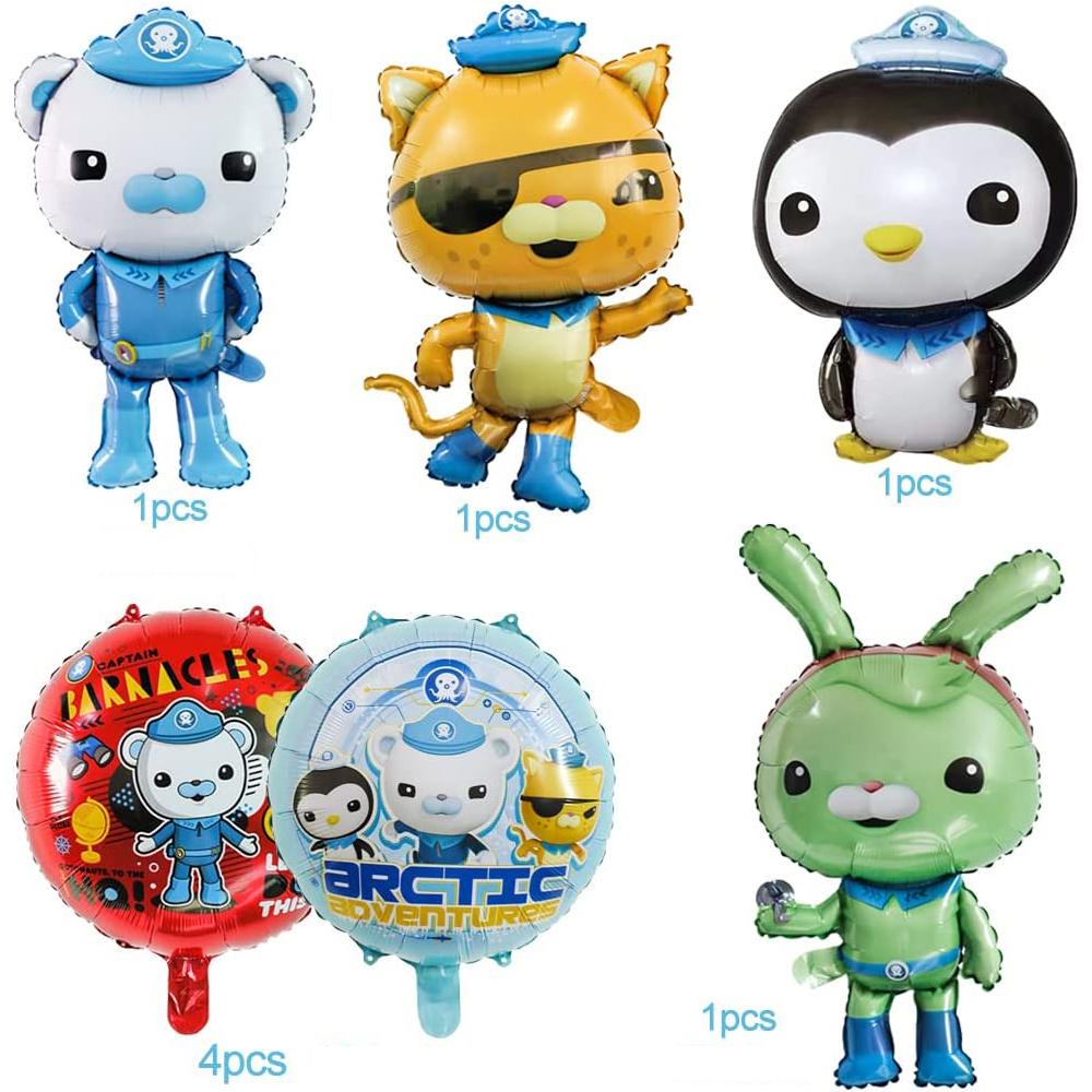 8шт украшения из фольгированных шаров на тему октонавтов для детей