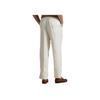 Polo Ralph Lauren Solid Pleated Linen Long Casual Pants Men Bottoms Cream 710971941-002