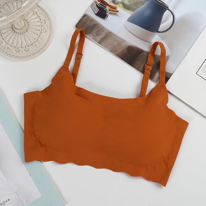 Удобный бесшовный беспроводной бюстгальтер большого размера для йоги и сна для женщин - красивый дизайн спинки