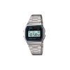 Casio Часы с кварцевым механизмом, кожаным ремешком, зеленым циферблатом, унисекс, A158WA-1(Часы1100--)