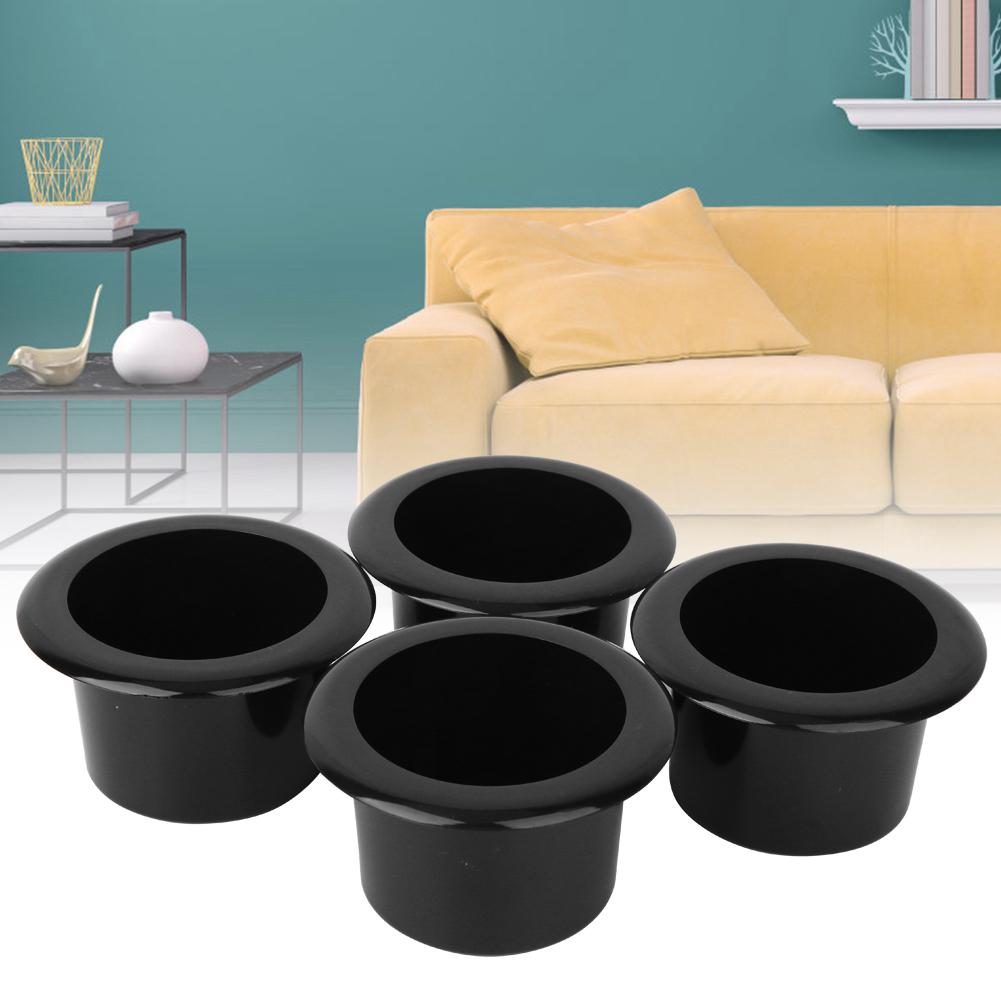 4 шт. Подставка для подстаканника из черного глянцевого АБС-пластика, аксессуары для украшения салона автомобиля