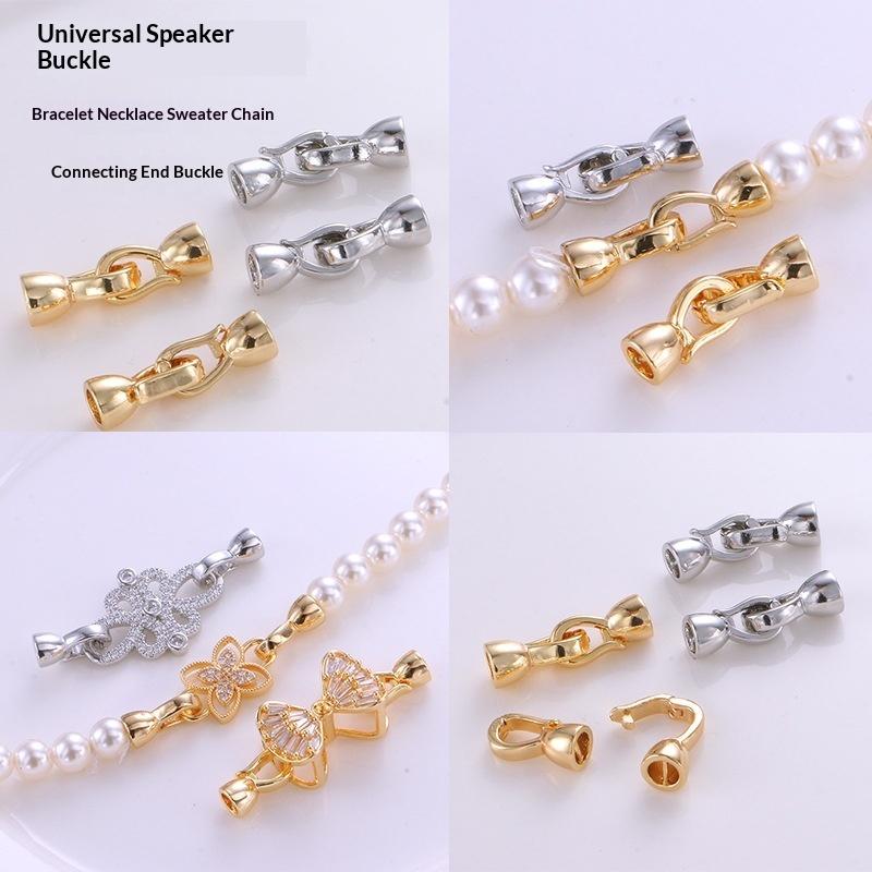 2 шт. DIY для изготовления ювелирных изделий 18K позолоченный жемчужный ожерелье-коннектор Застежка Ручная работа Аксессуары для ожерелий и браслетов Расходные материалы
