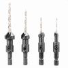 4pcs Countersink Drill Bit Set 1 4in Hex Shank Adjustable Woodworking Tapered Drill Bit with Hex Wrench