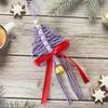 Handwoven Tree Shaped Pendant Cotton Wall Hanging Christmas Tree Decorations Festive Atmosphere Christmas Bell Ornament