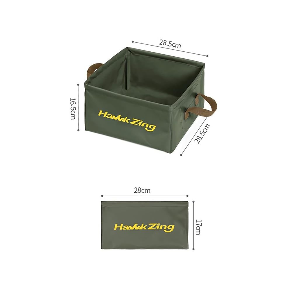 Hawk Zing Outdoor Portable Light Bucket Outdoor Cloth Bucket Pack Sink Sink Square Bucket spacing Basin Water Container (синий)