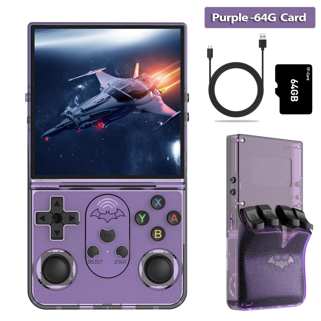 Open Source T16 Retro Handheld Video Game Console Linux System 4.0 Inch IPS Screen Portable Pocket Video Player 64GB Games Toys