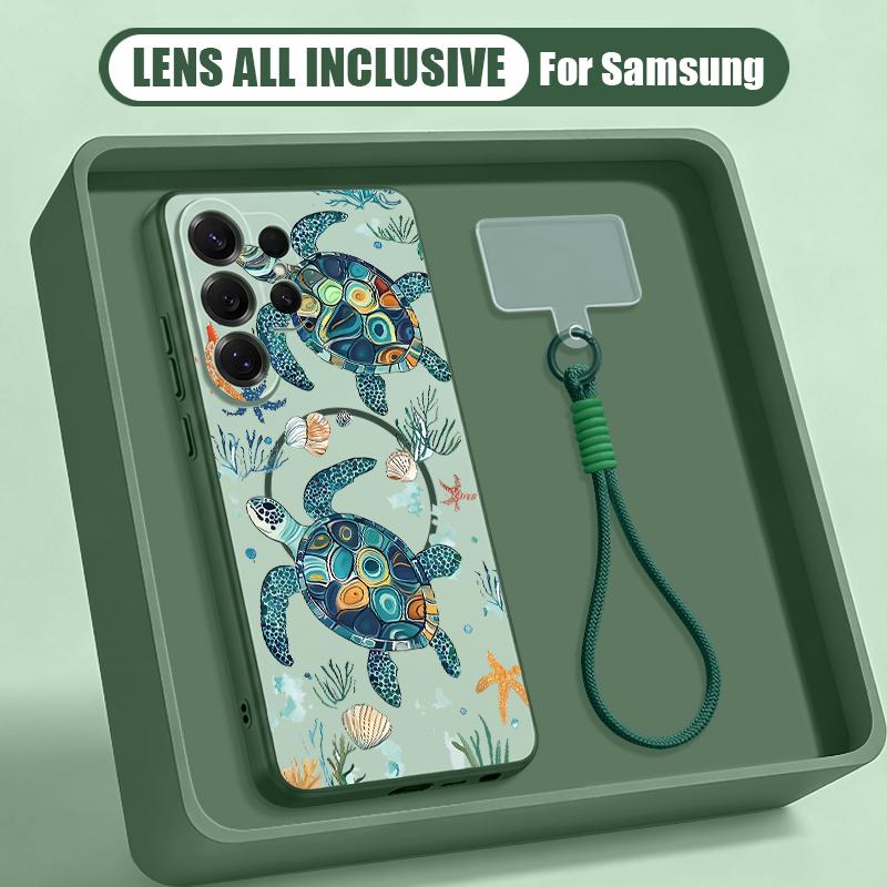 Чехол с пейзажем гор и рек для Samsung S26 Ultra S25 FE S24 S24 Plus A57 A37 A17 A56 A36 A16 A55 A35 A15 A54 5G Гибридный Магнитный Матовый Чехол