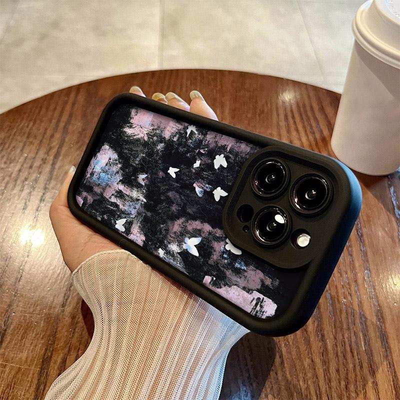 Модный чехол с принтом бабочки, гибкий мягкий силиконовый чехол из ТПУ, полная задняя крышка для Xiaomi Redmi Samsung Infinix