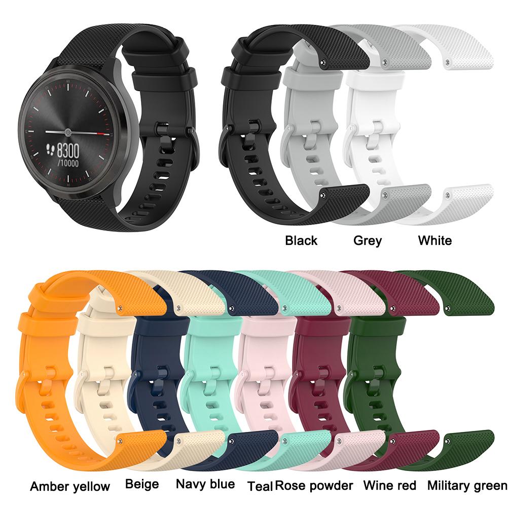 Ремешок для часов, совместимый для Garmin Vivomove Sport для Garmin Venu 2 Plus Маленькая клетка 20 мм Силиконовый ремешок Совместимый для
