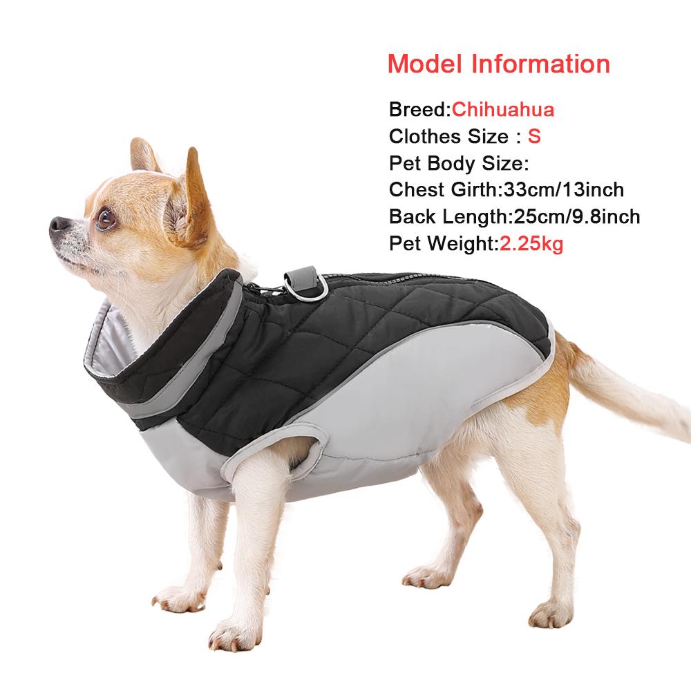 Pet Dog Clothes Autumn Winter Warm Coat For Small Medium Dogs Cat Reflective Waterproof Puppy Vest Jacket Chihuhua Pug Outfits