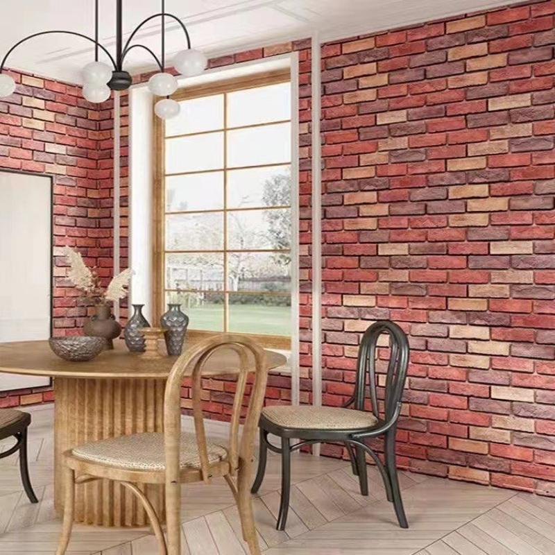 Home Decor Retro Brick Pattern Self-Adhesive Wallpaper Living Room Decoration Waterproof Moistureproof 3D XPE Foam Wallpaper
