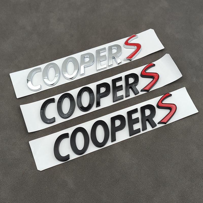 3D ABS Черный Логотип Cooper S Буквы Значок на Багажник Автомобиля Для R55 R56 F56 R50 R52 F55 JCW R53 Cooper S Наклейка Аксессуары