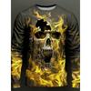 3d Printed Halloween Colorful Scorpion Long Sleeve Autumn Men's Round Neck Casual Long Sleeve Oversized Pullover Fashion Tops