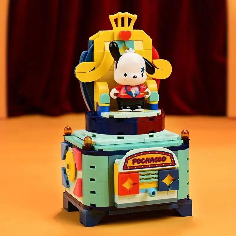 Keeppley Sanrio Почакко Волшебный Цирк Строительные Блоки Куроми Хелло Китти Аниме Персонаж Сцена Креативное Украшение Детские Игрушки Подарок