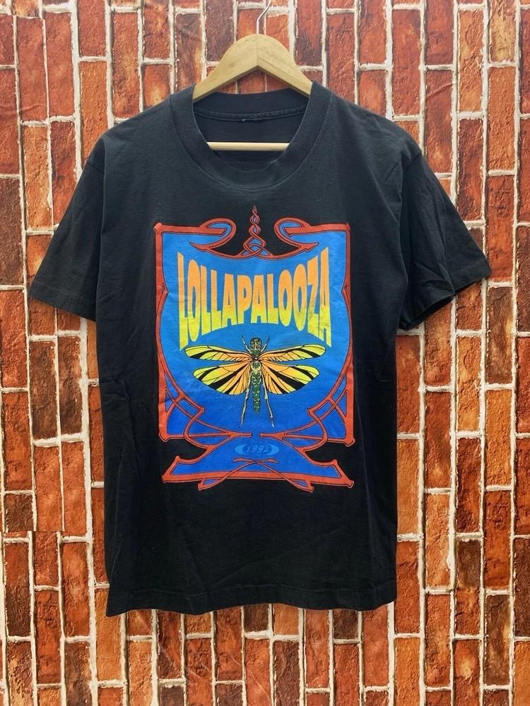 Винтажная футболка Lollapalooza 1992 года Черный хлопок Все размеры S-345XL Унисекс Горячая новая унисекс футболка