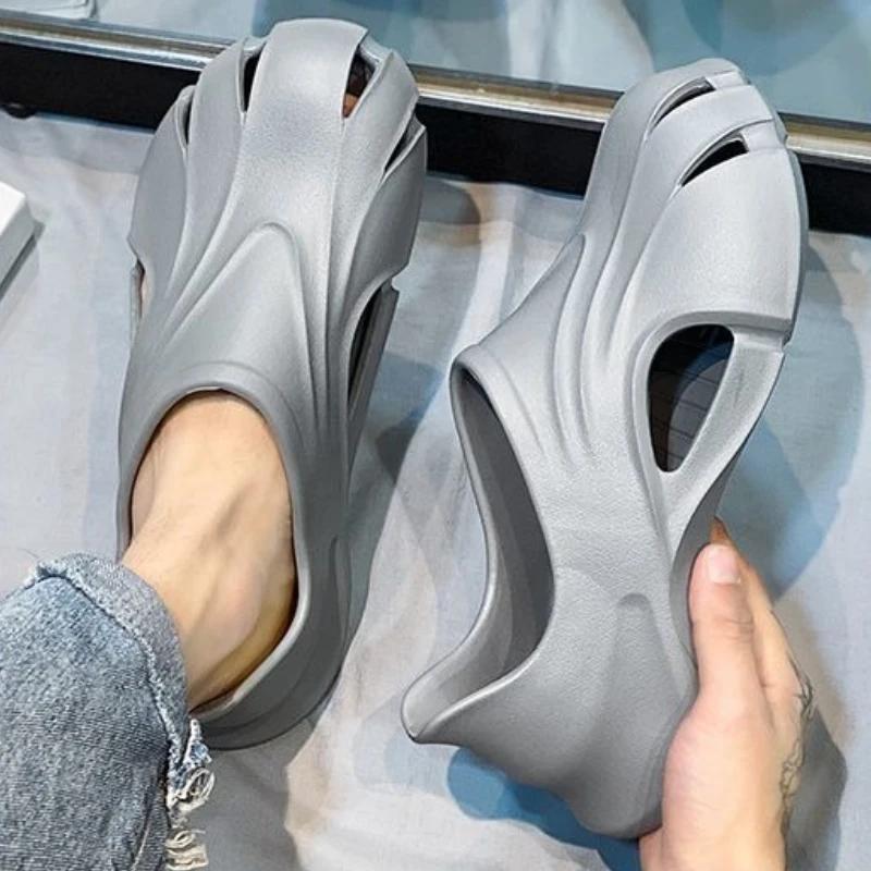 Fashion Beach Man Sandals with Platform Hole Japanese Casual Luxury Designer Barefoot New Arrival Stylish Eva 39 Descount H Shoes Men