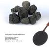 Volcanic Stone Pendant Necklace Men Women Exquisite Engraved Energy Stone Necklace for Office Work