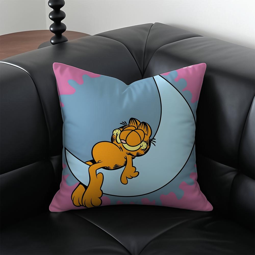 cartoon lazy GGarfieldS Cushion Cover Pillow Case Antidustmite Invisible zipper silky plush cushion