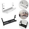 No Drilling Extendable Under Desk Cable Management Metal Wire Tray Under Table Cable Organizer Retractable Power Strip Cord Clip